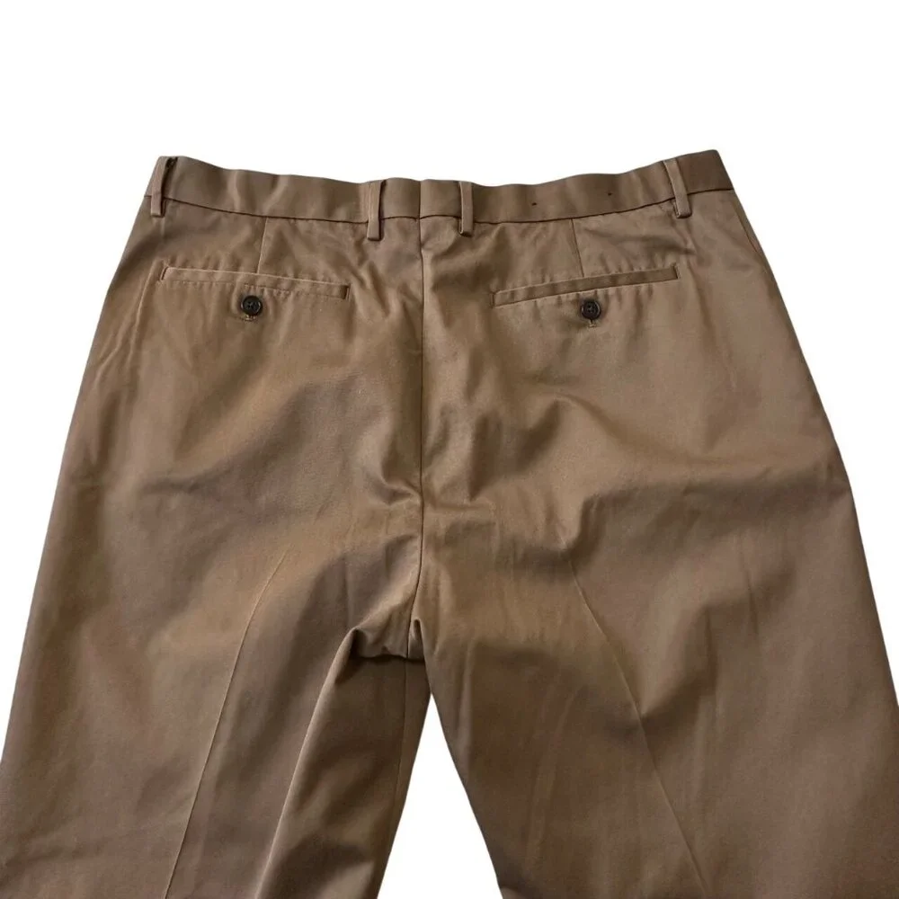 Banana Republic Non Iron Slim Fit Pants Brown/Tan  Cotton Mens 36x30